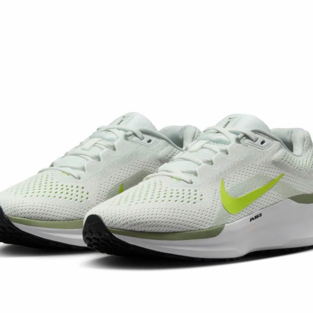 Nike Air White and Lime Green Running Shoes